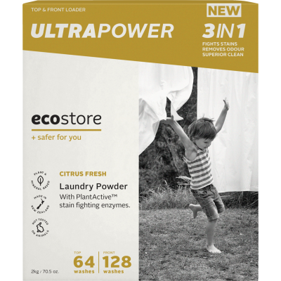 Ecostore Ultra Power Citrus Fresh 3 In 1 Laundry Powder 2kg