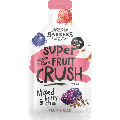 Barker's Mixed Berry & Chia Super Fruit Crush 90g