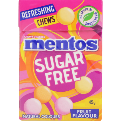 Mentos Sugar Free Fruit Flavour Chews 45g