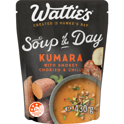 Wattie's Soup Of The Day Kumara With Smokey Chorizo & Chilli Soup 430g