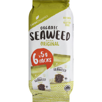 Ceres Organics Original Organic Seaweed Mulitpack 6 x 5g