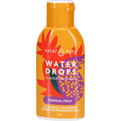 Vital Zing Water Drops Tropical Fruit Flavour Enhancer 45ml