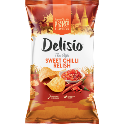 Bluebird Delisio Thai Style Sweet Chilli Relish Potato Chips 140g