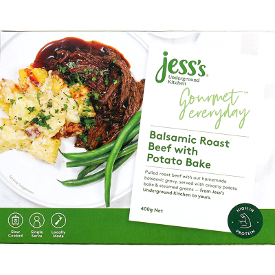 JUK Balsamic Roast Beef With Potato Bake 400g