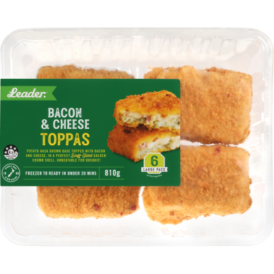 Leader Bacon & Cheese Toppas 810g