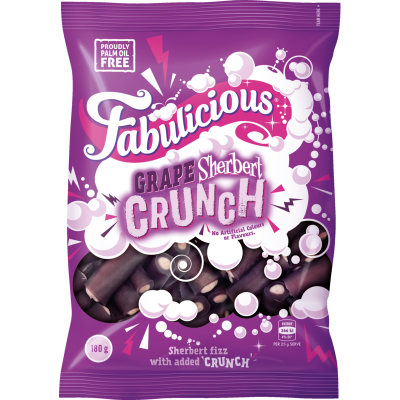 RJ's Fabulicious Grape Sherbert Crunch 180g