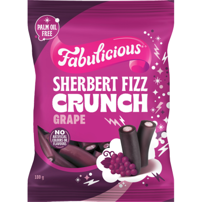 RJ's Fabulicious Grape Sherbert Fizz Crunch 180g