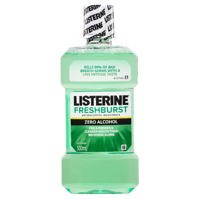 Listerine Freshburst Zero Alcohol Mouthwash 500ml