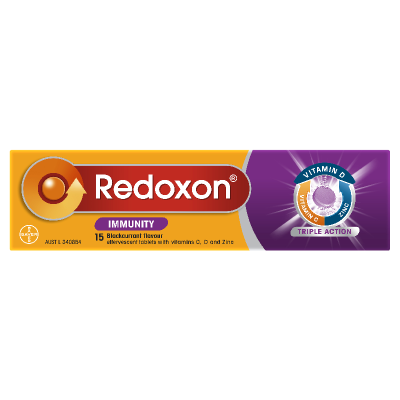 Redoxon Immunity Blackcurrant Flavour Effervescent Tablets 15pk