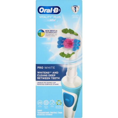 Oral-B Pro White Brush Rechargeable Toothbrush Set 1pk