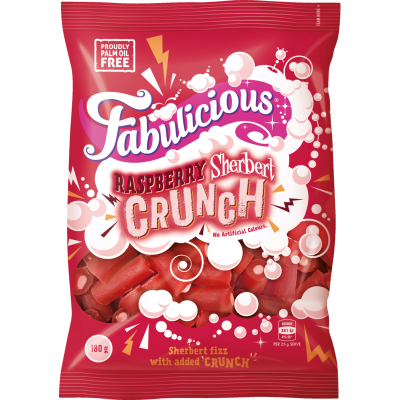 RJ's Fabulicious Raspberry Sherbert Crunch 180g