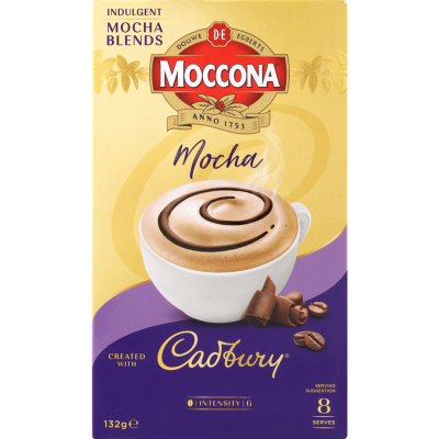 Moccona Cadbury Mocha Coffee Sachets 8pk