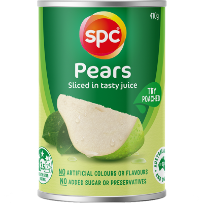 SPC Pears Sliced In Tasty Juice 410g