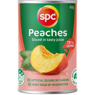 SPC Peaches Sliced In Tasty Juice 410g