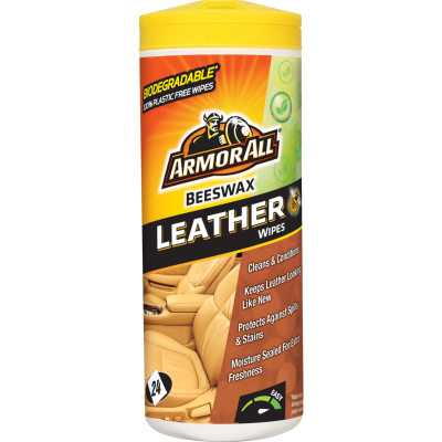 Armor All Beeswax Leather Wipes 24pk