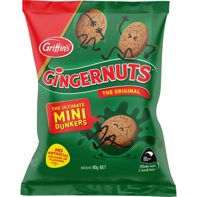 Griffin's Gingernuts Mini Dunkers Biscuits 80g