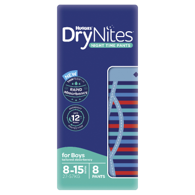 Dry Nites Night Time Pants for Boys 8-15 Years 27-57kg 8pk