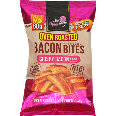 Mr Hamfreys Oven Roasted Crispy Bacon Flavour Bacon Bites 60g