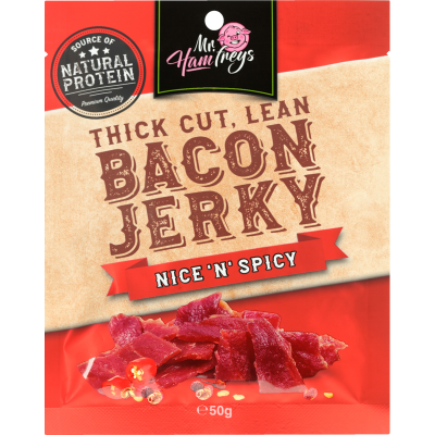 Mr Hamfreys Nice 'N Spicy Bacon Jerky 50g