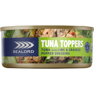 Sealord Tuna Toppers Tuna With Lime & Cracked Pepper Dressing 150g