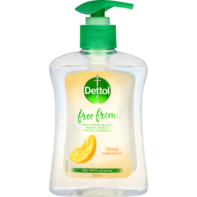 Dettol Free From: Citrus Hand Wash 250ml