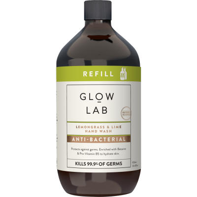 Glow Lab Anti-Bacterial Lemongrass & Lime Hand Wash Refill 900ml