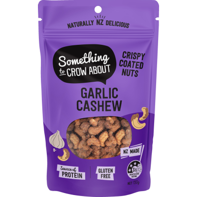 Something to Crow About Garlic Cashew Crispy Coated Nuts 130g