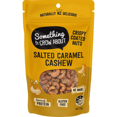 Something to Crow About Salted Caramel Cashew Crispy Coated Nuts 130g