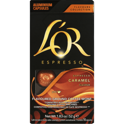 L'OR Espresso Flavours Collection Caramel Coffee Capsules 10pk