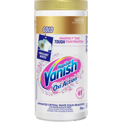Vanish Napisan Oxi Action Gold Advanced Crystal White Stain Remover Powder 2kg
