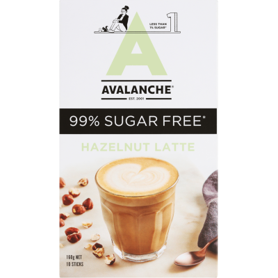 Avalanche 99% Sugar Free Hazelnut Latte Coffee Sachets 10 x 16g