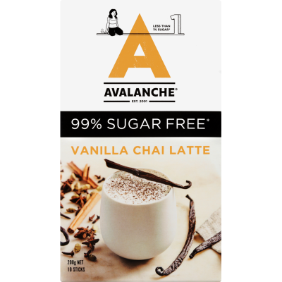 Avalanche 99% Sugar Free Vanilla Chai Latte Coffee Sachets 10 x 20g