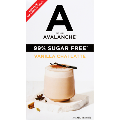 Avalanche 99% Sugar Free Vanilla Chai Latte Sticks 10 x 20g