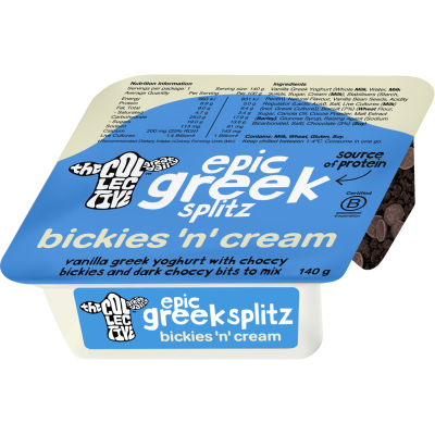 The Collective Splitz Bickies 'n' Cream Greek Yoghurt 140g
