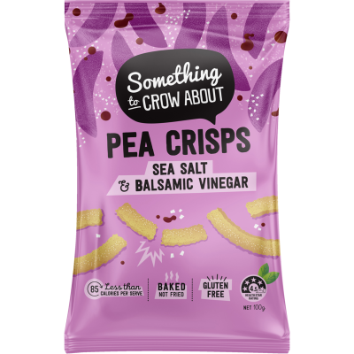 Something to Crow About Sea Salt & Balsamic Vinegar Pea Crisps 100g