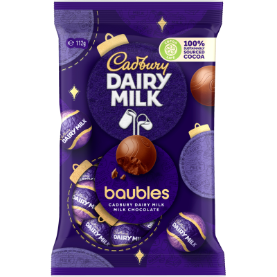 Cadbury Dairy Milk Chocolate Baubles 112g