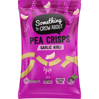 Something to Crow About Garlic Aioli Pea Crisps 100g