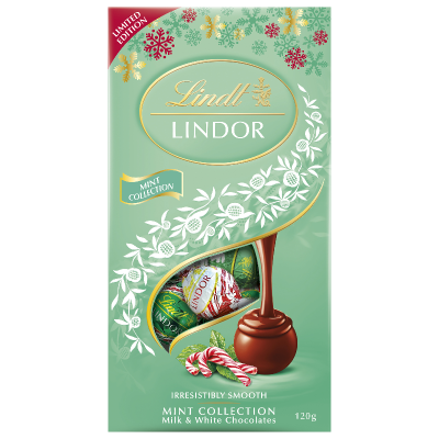 Lindt Lindor Mint Collection Chocolates Pouch 120g