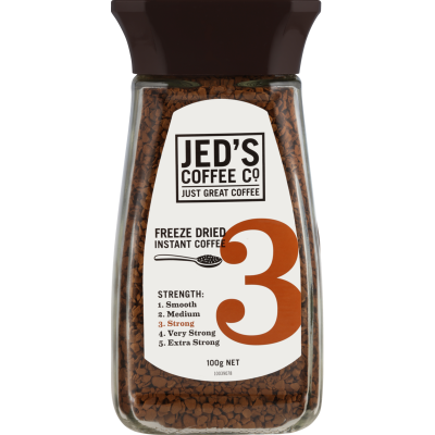 Jed's Coffee Co. #3  Strong Strength Coffee Instant Freeze Dried 100g