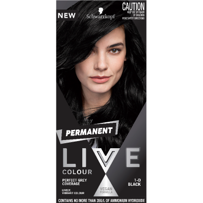 Schwarzkopf Live 1.0 Black Permanent Hair Colour 1pk