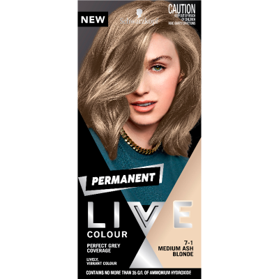 Schwarzkopf Live 7.1 Medium Ash Blonde Hair Colour 1pk