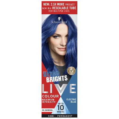 Schwarzkopf Live Ultra Brights Electric Blue Semi Permanent Colour 1pk