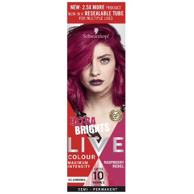 Schwarzkopf Live Ultra Brights Raspberry Rebel Semi Permanent Colour 75ml