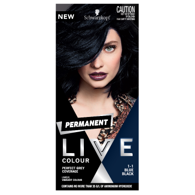 Schwarzkopf Live 1.1 Blue Black Hair Colour 1pk