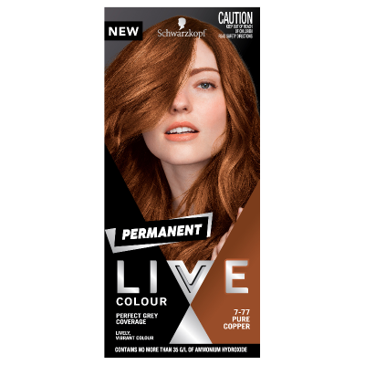 Schwarzkopf Live 7.77 Pure Copper Hair Colour 1pk