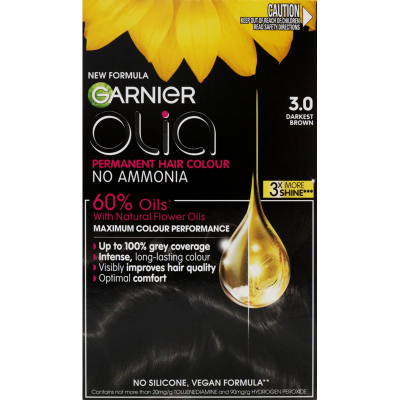 Garnier Olia 3.0 Darkest Brown Hair Colour 1pk