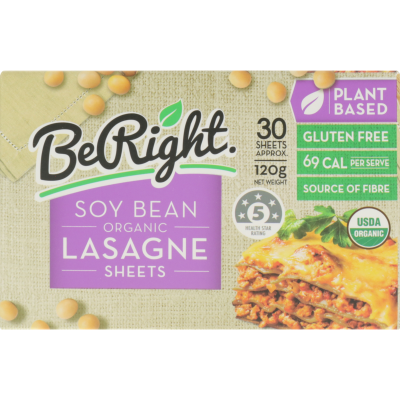 Be Right Soy Bean Lasagne Sheets 120g