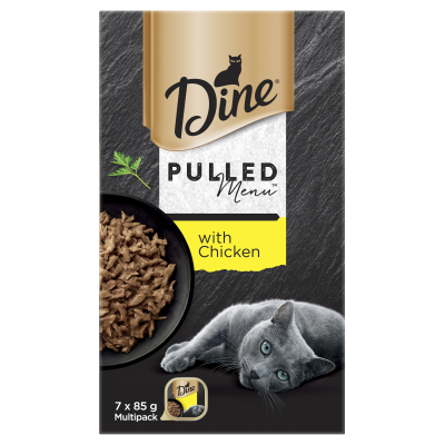 Dine Pulled Menu With Chicken Wet Cat Food 7 x 85g