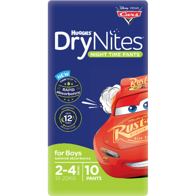 Dry Nites Night Time Pants for Boys 2-4 Years 13-20kg 10pk