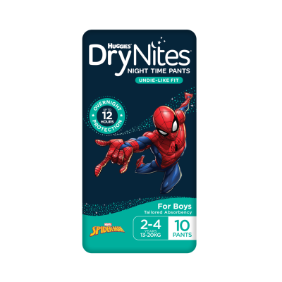 Huggies DryNites Night Time Pants for Boys 2-4 Years 13-20kg 10pk